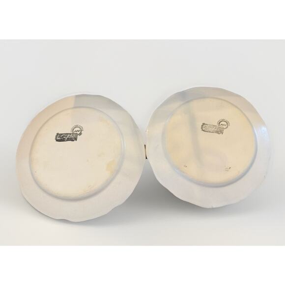 Michael Wainwright Pottery hand painted Gold Trim salad 9 Inch Made in USA - Picture 3 of 6